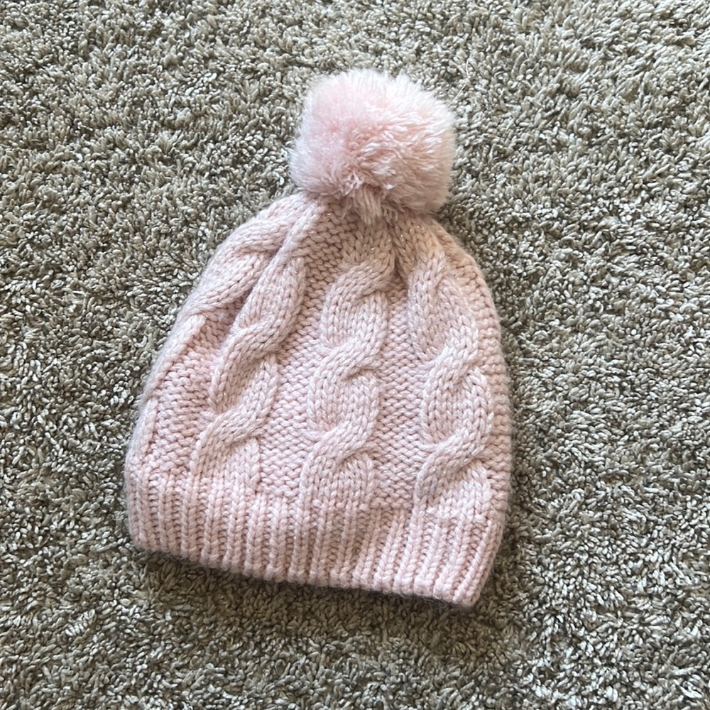 Old Navy Pink Fleece Lined Beanie Size Small